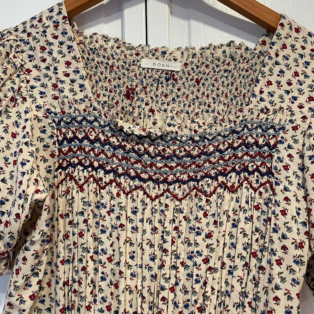 Dôen Castalia dress in Bayberry Bloom